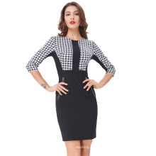 Kate Kasin Womens 3/4 Sleeve Optical Illusion Body con Dress Pencil Business Dress KK000222-1